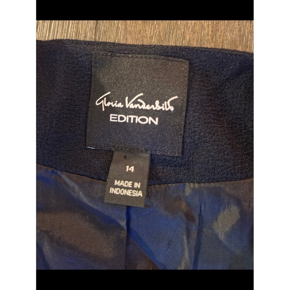 Gloria Vanderbilt Edition Black‎ Open-Front Blazer with Zip Pockets Size 14 - Picture 2 of 4